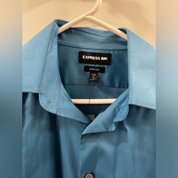 Express 1MX Extra Slim Button Down Shirt - Size Small - Picture 2 of 4